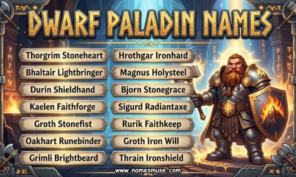 Dwarf Paladin Names