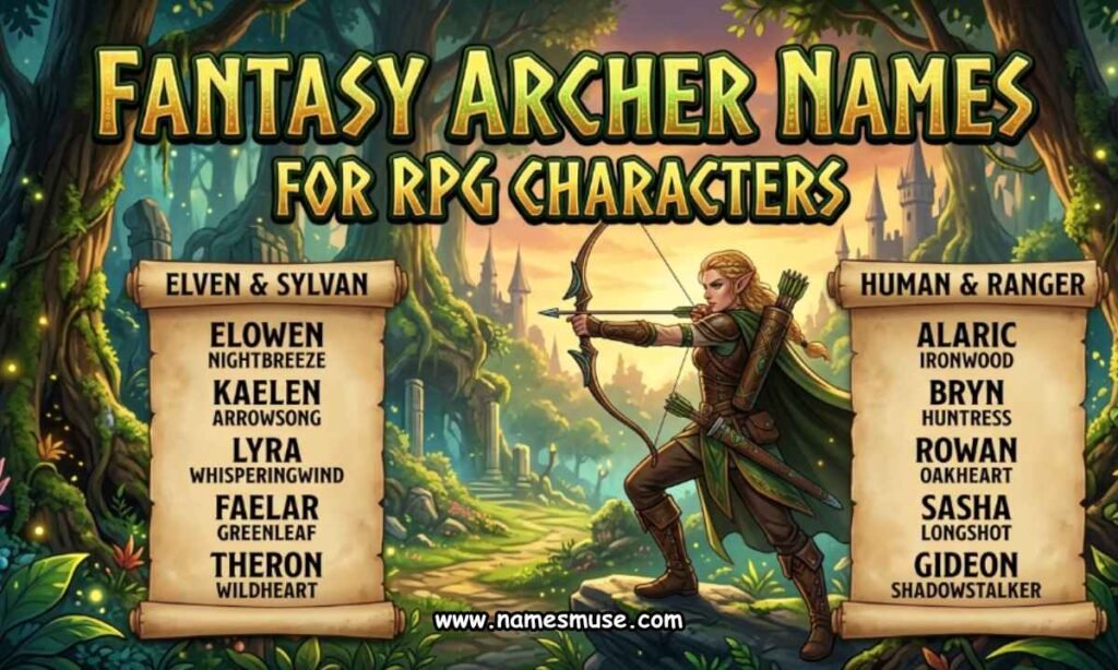 Fantasy Archer Names for RPG Characters