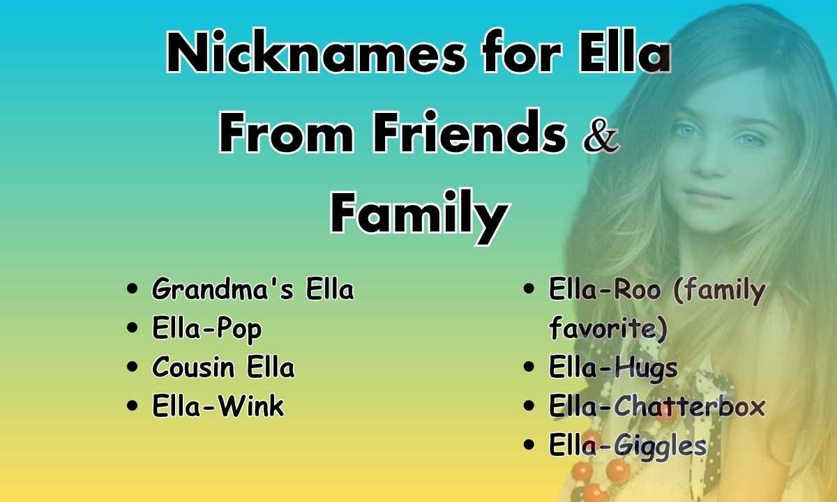 Nicknames for Ella From Friends & Family