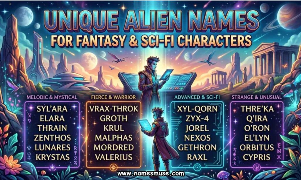 Unique Alien Names for Fantasy & Sci-Fi Characters