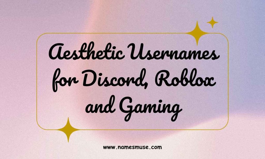 Aesthetic Usernames for Discord, Roblox and Gaming