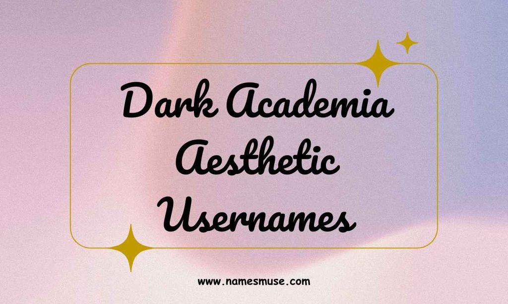 Dark Academia Aesthetic Usernames