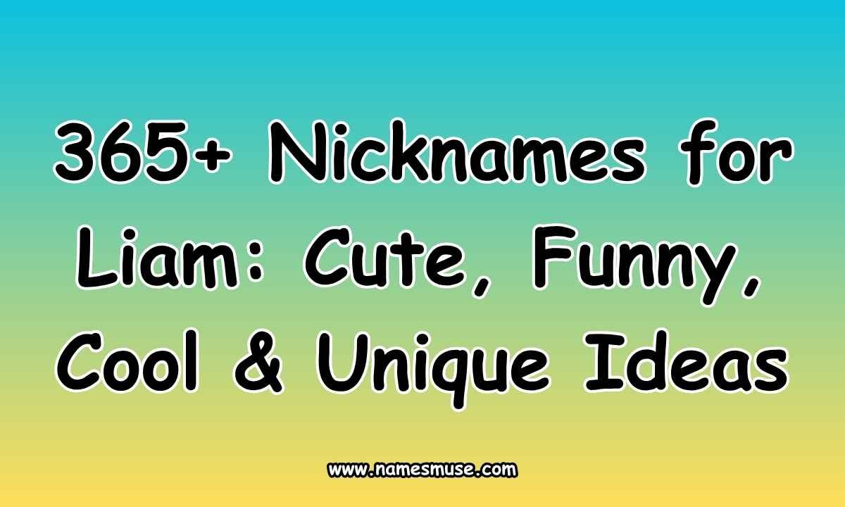 365+ Nicknames for Liam Cute, Funny, Cool & Unique Ideas