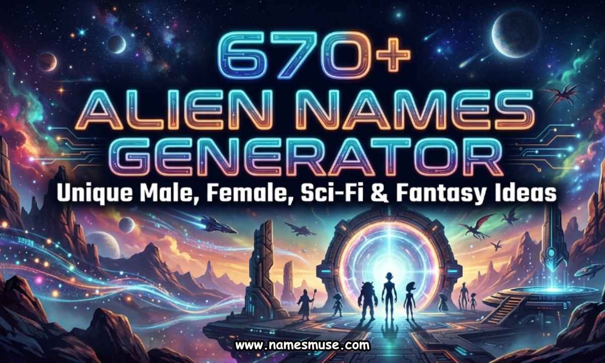 670+ Alien Names Generator - Unique Male, Female, Sci-Fi & Fantasy Ideas