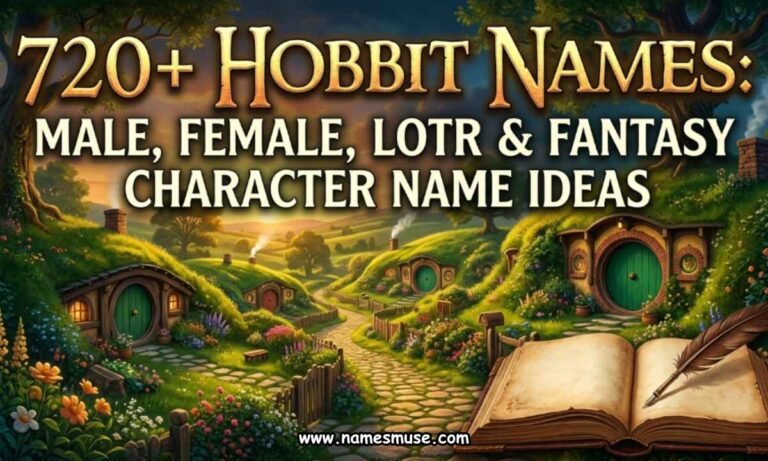 720+ Hobbit Names - Male, Female, LOTR & Fantasy Character Name Ideas