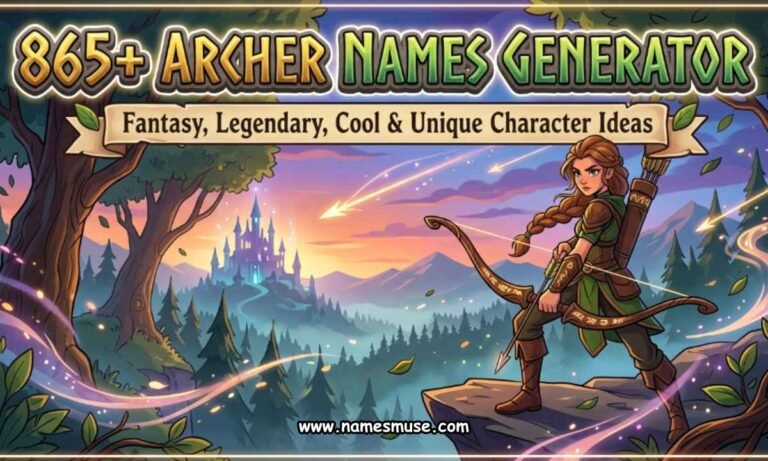 865+ Archer Names Generator - Fantasy, Legendary, Cool & Unique Character Ideas