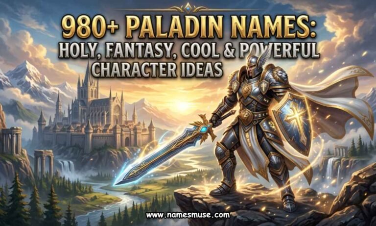 980+ Paladin Names - Holy, Fantasy, Cool & Powerful Character Ideas