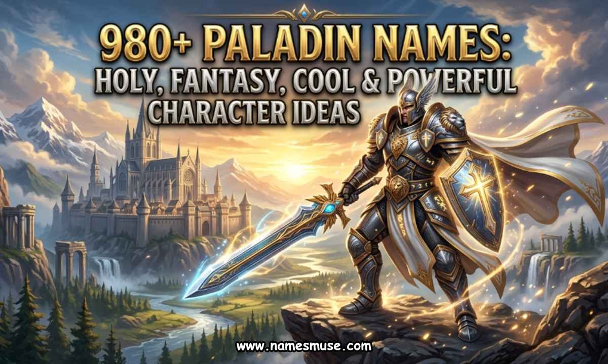 980+ Paladin Names - Holy, Fantasy, Cool & Powerful Character Ideas