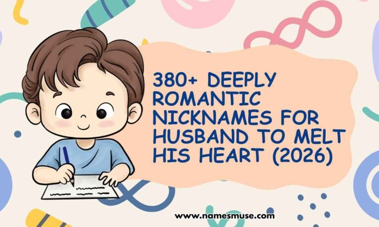 380+ Deeply Romantic Nicknames for Husband to Melt His Heart (2026)