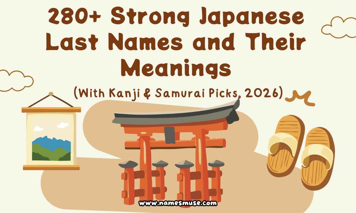 280+ Strong Japanese Last Names and Their Meanings (With Kanji & Samurai Picks, 2026)