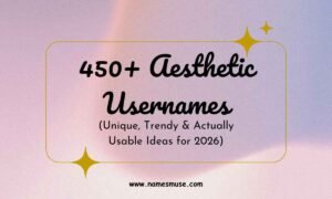 450+ Aesthetic Usernames (Unique, Trendy & Actually Usable Ideas for 2026)